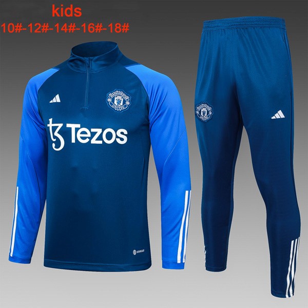 Ninos Sudadera De Training Manchester United 2024 Azul